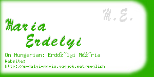 maria erdelyi business card